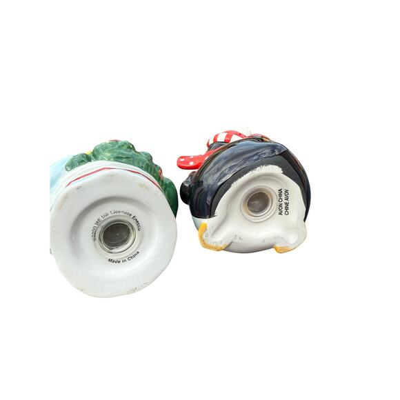 🐧 Penguin & Christmas Tree Salt Pepper Shakers Ceramic Holiday Winter Decor - Picture 4 of 4